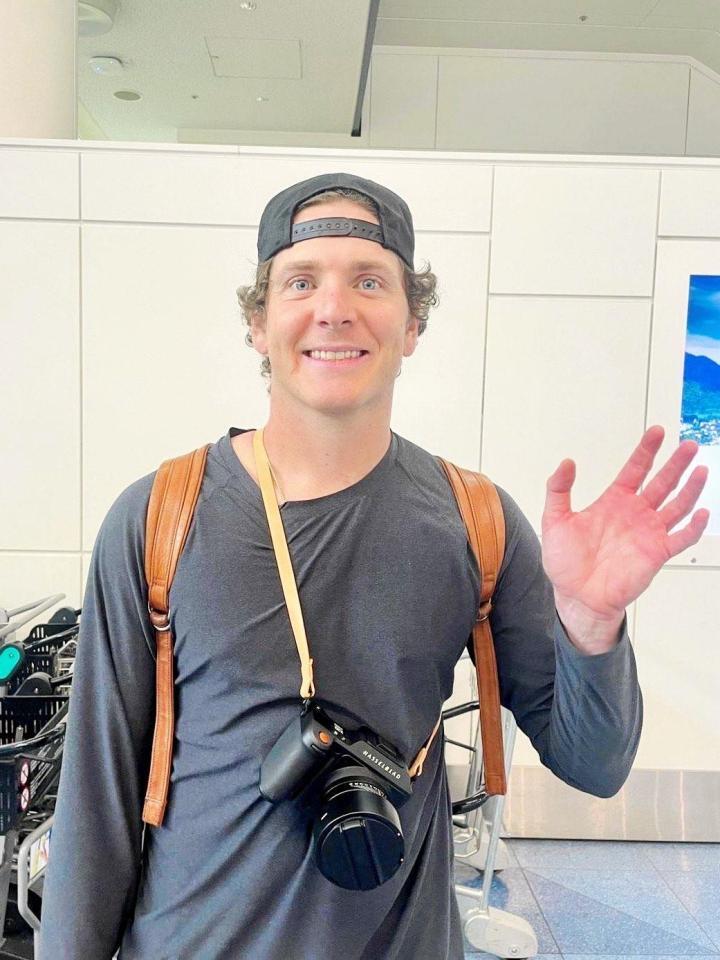 　帰国が発表されたハワード（楽天野球団提供）