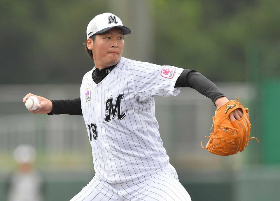 　ロッテ・二木康太（２３年２月撮影）