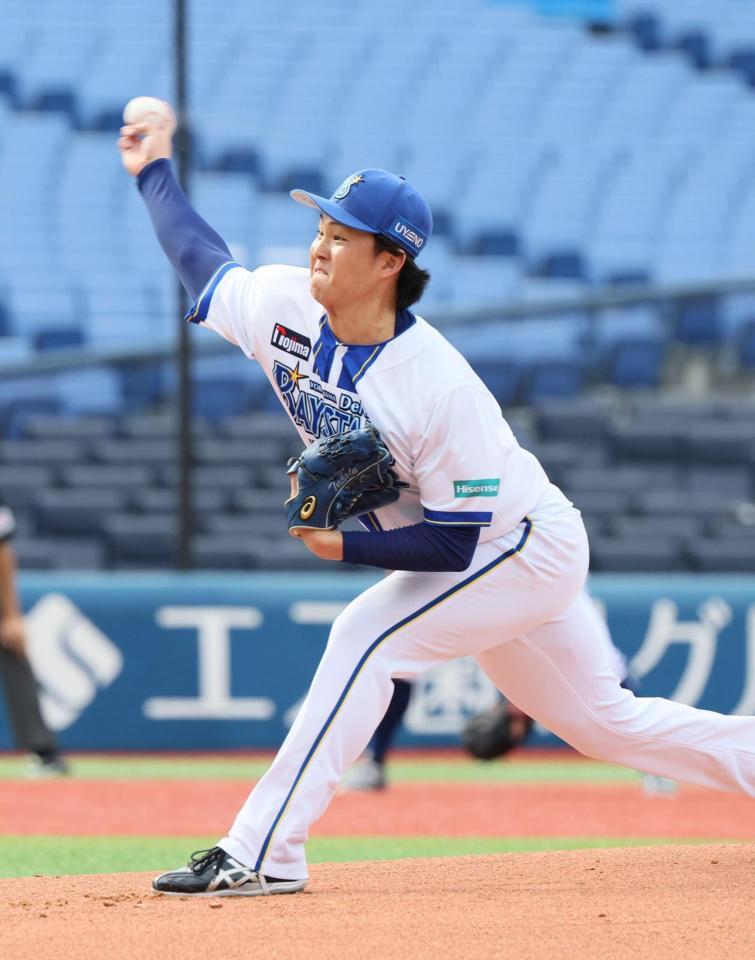 　先発し力投する竹田（撮影・石井剣太郎）