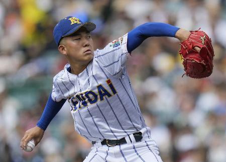 　健大高崎高の石垣元気投手＝８月、甲子園
