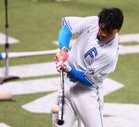 　打撃練習をする清宮幸（撮影・中島達哉）