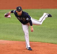 　日本ハム戦に先発する宮城（撮影・中島達哉）