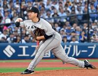 　７回裏途中に登板した大勢