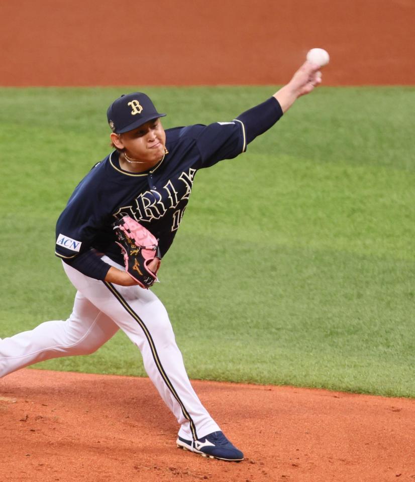 　１回、力投する宮城（撮影・中島達哉）