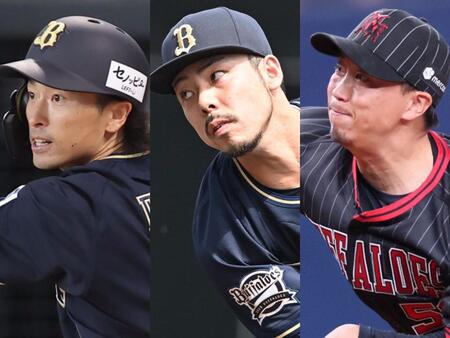 　（左から）オリックス・福田、本田圭、井口