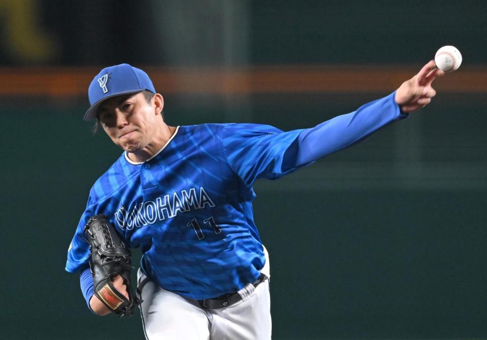 　力投する東（撮影・飯室逸平）