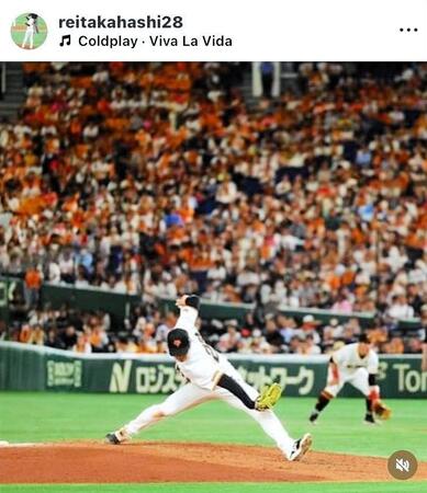 高橋礼のインスタグラム（＠ｒｅｉｔａｋａｈａｓｈｉ２８）から