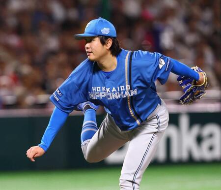 　４回、力投する日本ハムの古林（撮影・中島達哉）