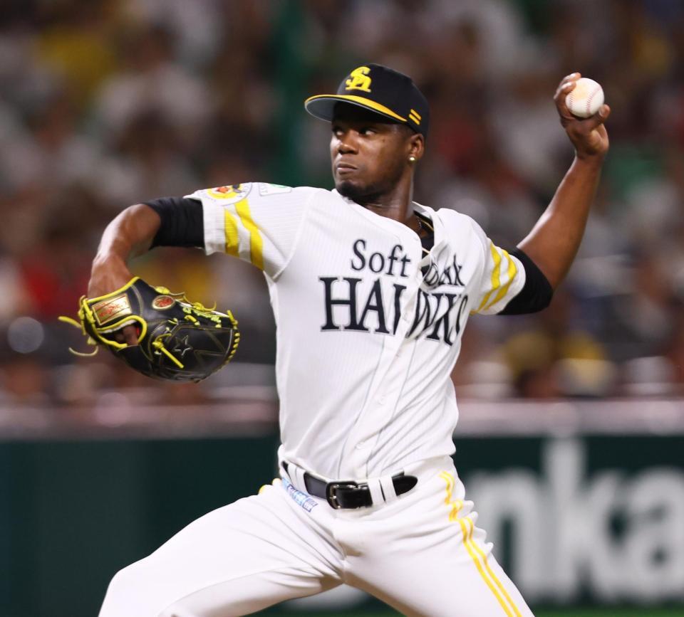 　日本ハム戦に先発するモイネロ（撮影・中島達哉）