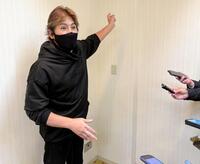 　スカウト会議後に取材に応じる新庄監督