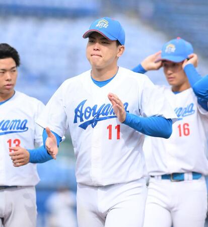 　ベンチスタートとなった青学大・中西聖輝（撮影・伊藤笙子）