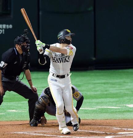 【写真】やってやった感がすごい 新記録にイケメン顔でドヤる周東