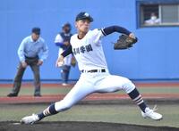 　１失点完投勝利を挙げた高川学園・木下