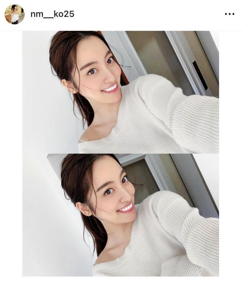 　中日・柳の妻、真子夫人のインスタグラム＠ｎｍ＿ｋｏ２５より