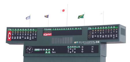 　侍ジャパン対広島のスタメン（撮影・佐々木彰尚）