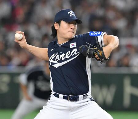 　力投する郭彬（撮影・伊藤笙子）