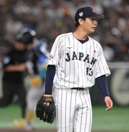 　４回、安賢民に先制２ランを浴びた森浦（撮影・伊藤笙子）