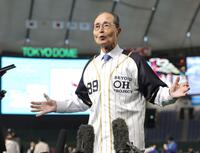 　イベントについて話す王貞治氏（撮影・西岡正）