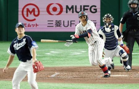 　５回、中前打を放つ森下