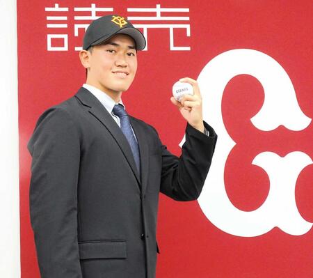 巨人育成１位・冨重英二郎　阪神・近本と対戦熱望　支度金２９０万円、年俸４００万円で仮契約「早い段階で支配下目指す」