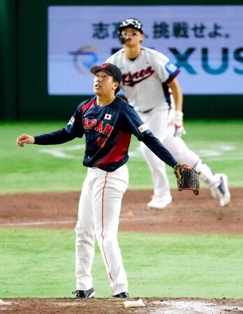 　９回、金周元（奥）に同点ソロを浴びた大勢