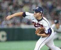 　日本戦に先発する韓国・鄭宇宙（撮影・西岡正）