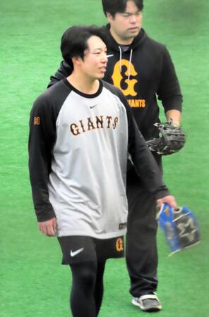 　ジャイアンツ球場で練習を行った赤星