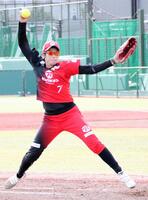 　ダイヤモンドシリーズ決勝で先発した上野