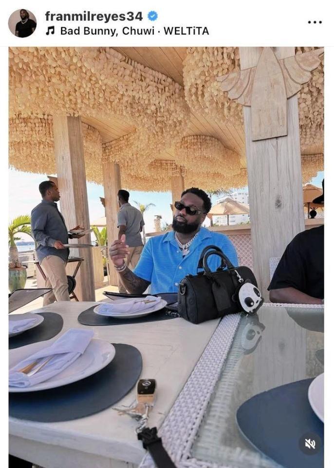 　レイエスのインスタグラム（＠ｆｒａｎｍｉｌｒｅｙｅｓ３４）から