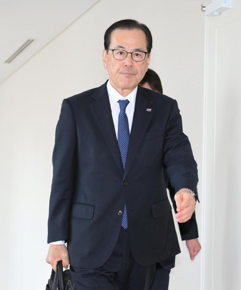 　オーナー会議に出席したヤクルト・林田哲哉オーナー代行（撮影・伊藤笙子）