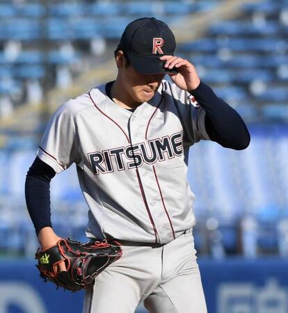 立命大・有馬「力の差を感じた」　涙「もう一つ成長して絶対的なピッチャーに」　来秋ドラフト上位候補も２回１失点
