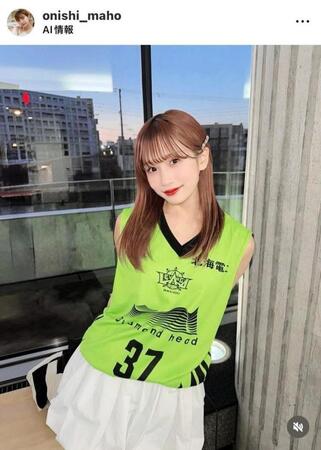 　大西真帆のインスタグラム（＠ｏｎｉｓｈｉ＿ｍａｈｏ）から