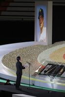 　長嶋茂雄さんのお別れの会で言葉を述べる松井秀喜氏