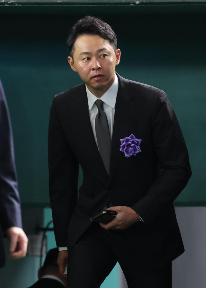 　参列した北島康介氏（撮影・西岡正）