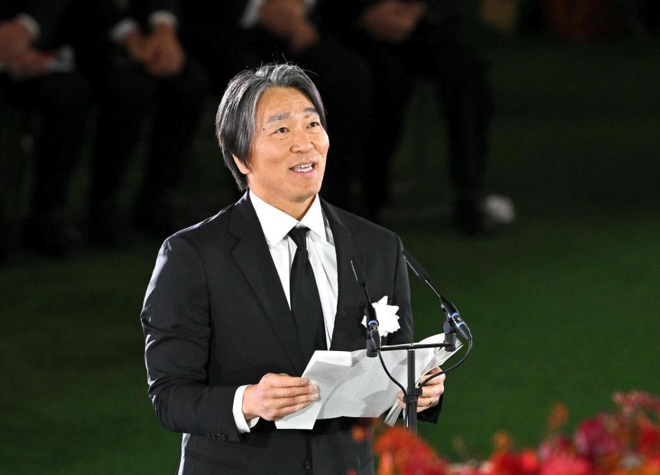 　時折、笑みを浮かべた松井氏（代表撮影）