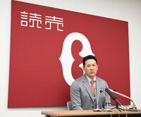 　契約更改を終え、来季の抱負を語る田中将（撮影・伊藤笙子）