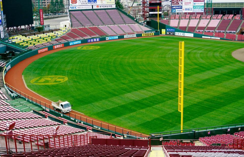 　外野フェンスを最大で６メートル前に出す改修が今オフに行われる楽天モバイルパーク宮城