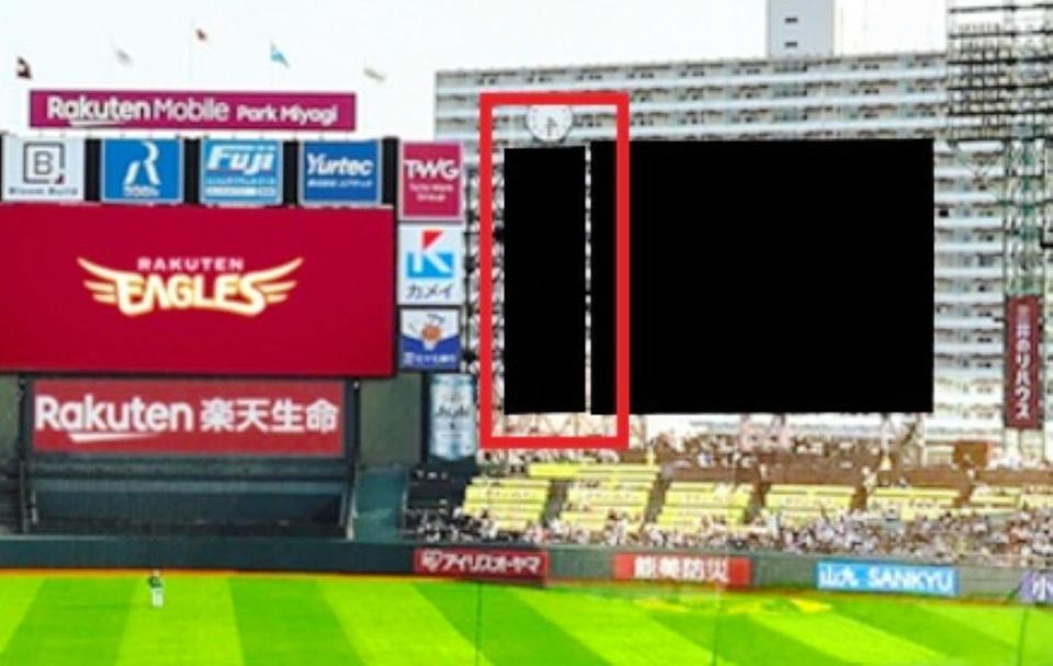 　ＬＥＤビジョン完成イメージ画像　©Ｒａｋｕｔｅｎ　Ｅａｇｌｅｓ