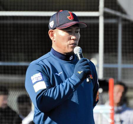 　野球教室の特別講師を務めた侍ジャパン・井端監督