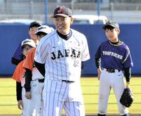 　野球教室の特別講師を務めた侍ジャパン・井端監督