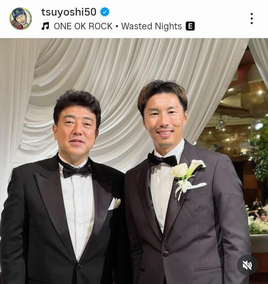 上田剛史氏のインスタグラム（＠ｔｓｕｙｏｓｈｉ５０）から