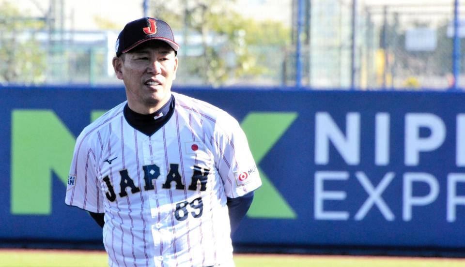 　野球教室の特別講師を務めた侍ジャパン・井端監督