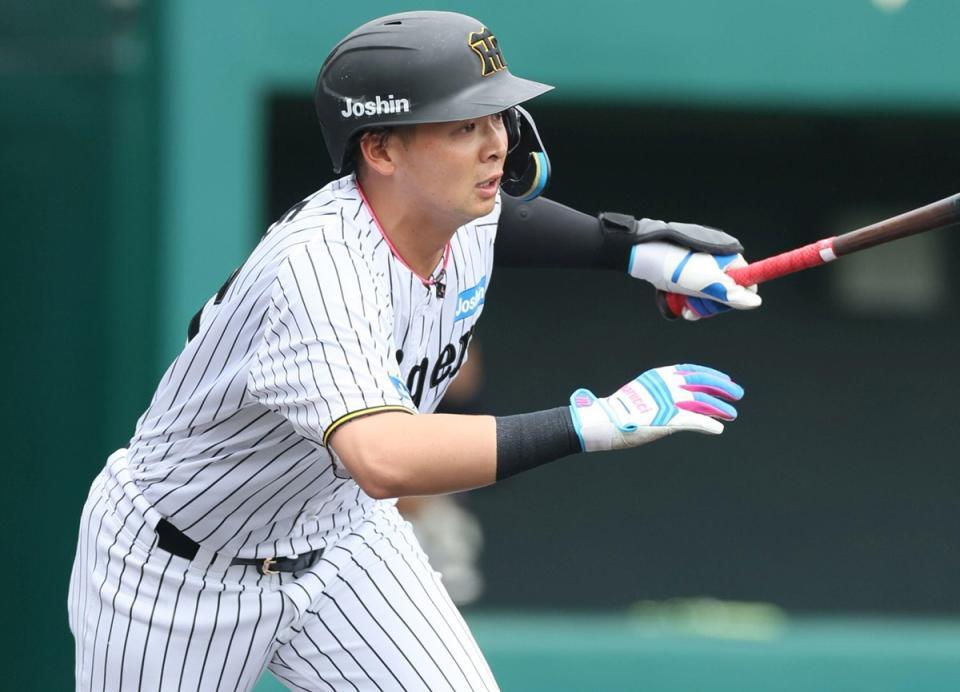 　現役ドラフトでロッテへの移籍が決まった阪神・井上広大