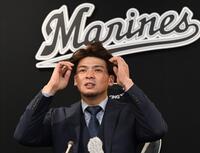 　「２桁ホームランは打ちたい」と目標を掲げる井上（撮影・佐藤厚）