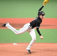 　ロッテ時代の佐々木朗希＝２０２４年