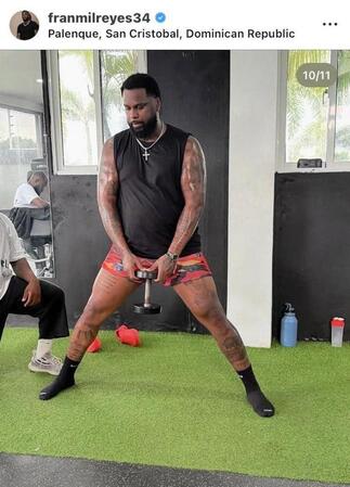 　日本ハム・レイエスのインスタグラム（＠ｆｒａｎｍｉｌｒｅｙｅｓ３４）から