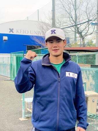 　新主将として決意表明した慶大・今津