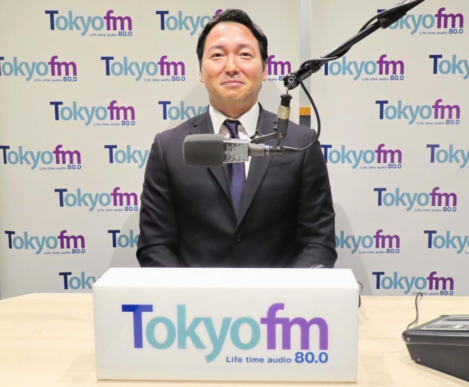 　来年１月スタートの自身がメインＭＣを務めるラジオ番組の収録を行った元巨人・長野久義氏