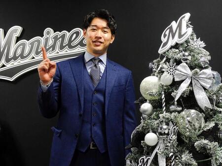 　契約更改した種市は米球界挑戦の意向を伝える