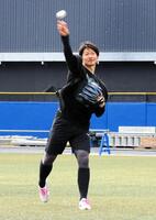 　自主トレを公開した唐川